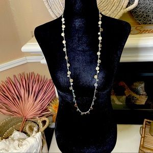 Long Silver Dot necklace